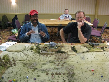 The Germans launch frontal and flank attacks